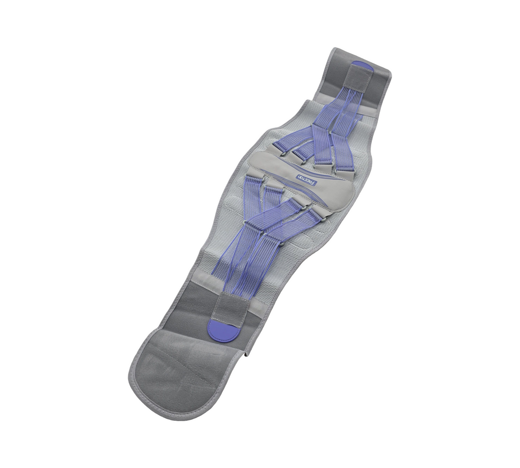 FREETOO Rückenstützgürtel Rückenbandage 3D gestrickt Lila Größe S