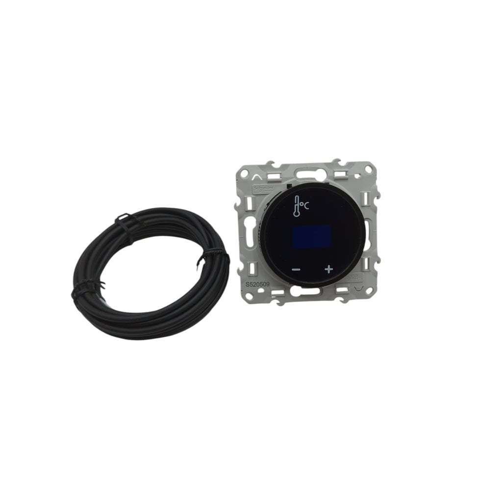 Schneider Electric Oda Thermostat S520509 Touchscreen Black Pilot Wire