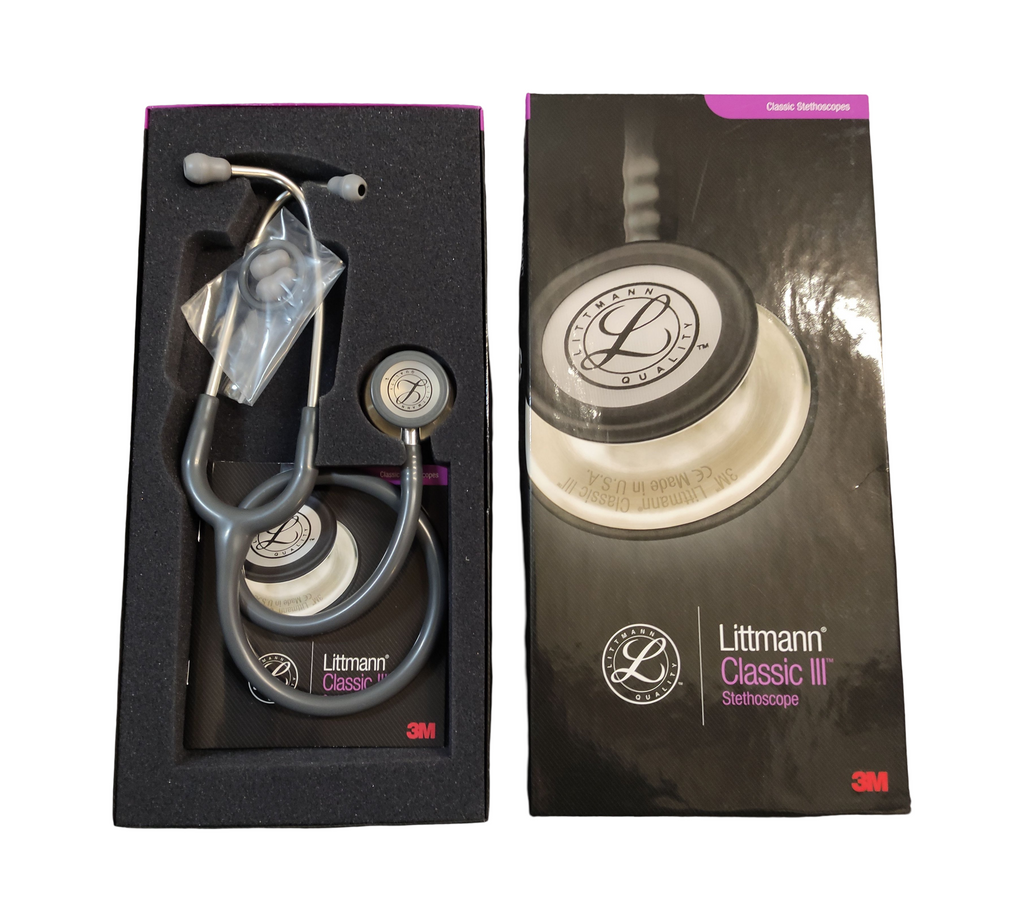 3M Littmann Classic III Überwachungsstethoskop, graue Schläuche, 69 cm, 5621