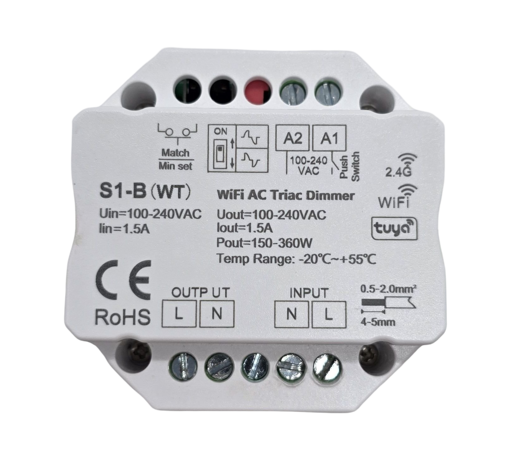 Unterputz LED Dimmer 230V AC Triac WLAN RF Smart Life Alexa Google Home