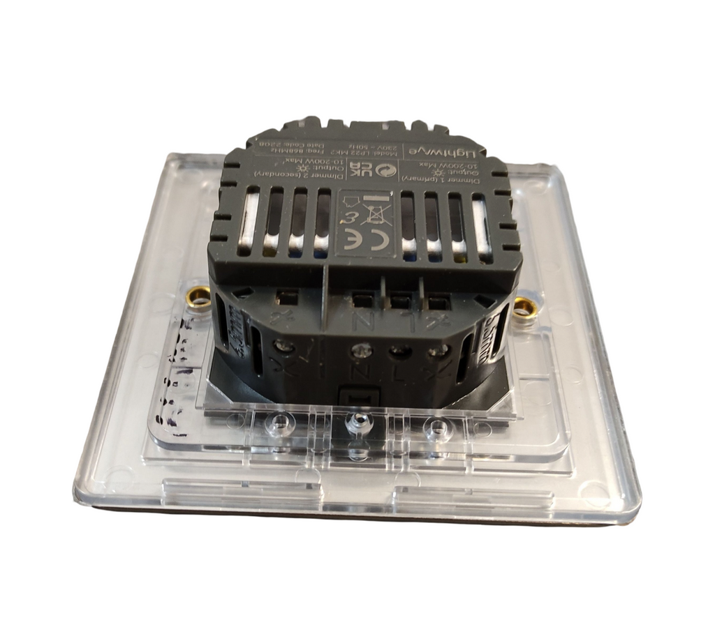 Lightwave LP22MK2 Dimmer 2-fach Energiemonitoring Alexa HomeKit Edelstahl