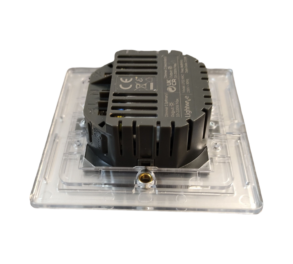 Lightwave LP22MK2 Dimmer 2-fach Energiemonitoring Alexa HomeKit Edelstahl