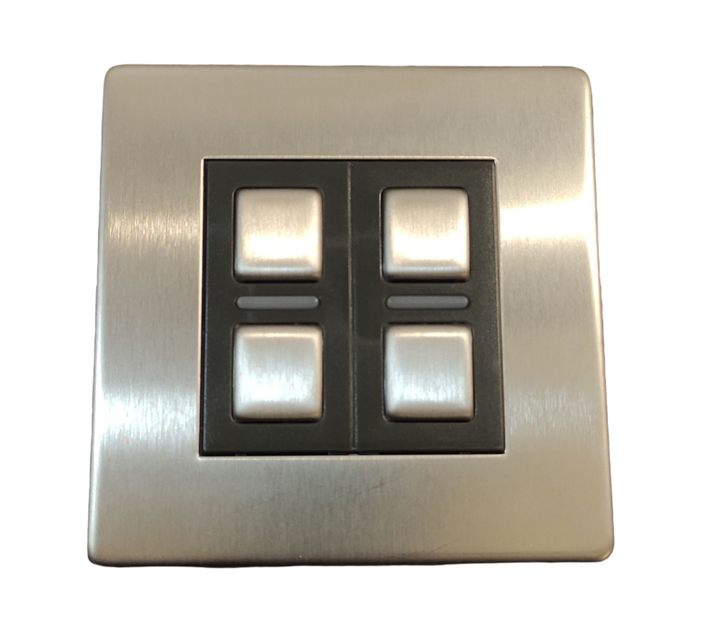 Lightwave LP22MK2 Dimmer 2-fach Energiemonitoring Alexa HomeKit Edelstahl