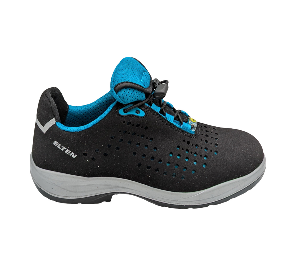 ELTEN IMPULSE Lady Aqua Low Sicherheitsschuhe S1P ESD Schwarz Türkis 38