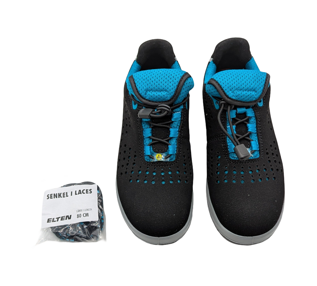 ELTEN IMPULSE Lady Aqua Low Sicherheitsschuhe S1P ESD Schwarz Türkis 38