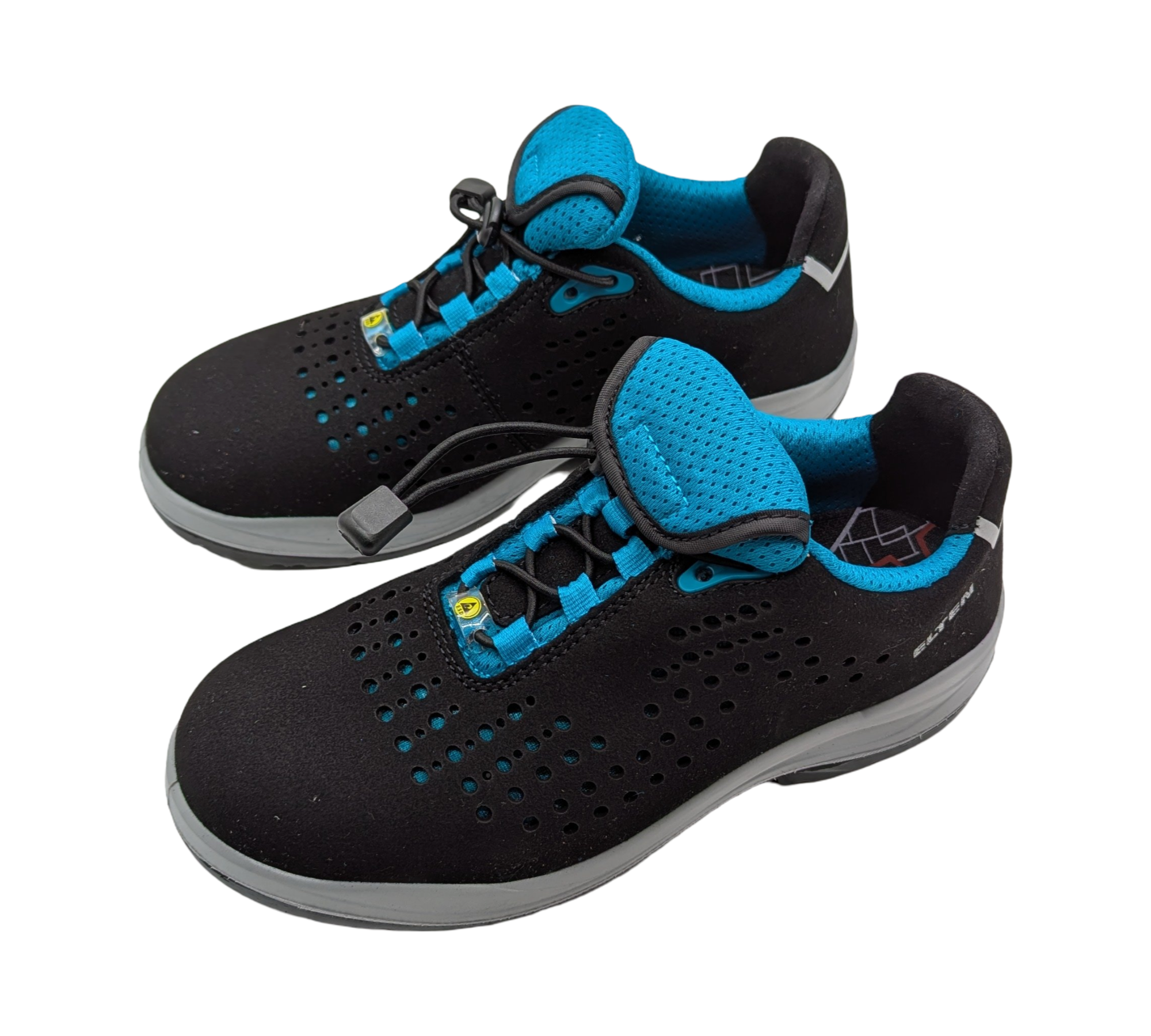 ELTEN IMPULSE Lady Aqua Low Sicherheitsschuhe S1P ESD Schwarz Türkis 38
