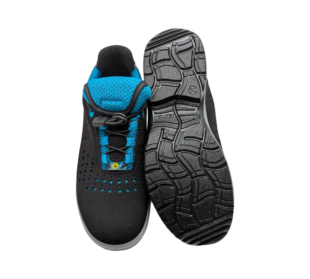 ELTEN IMPULSE Lady Aqua Low Sicherheitsschuhe S1P ESD Schwarz Türkis 38