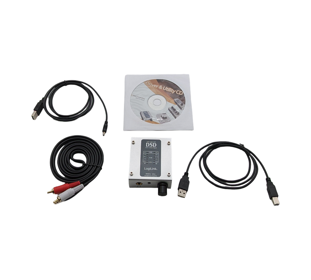 LogiLink UA0271 USB optisch DSD 384 kHz 32 Bit Wandler Silber