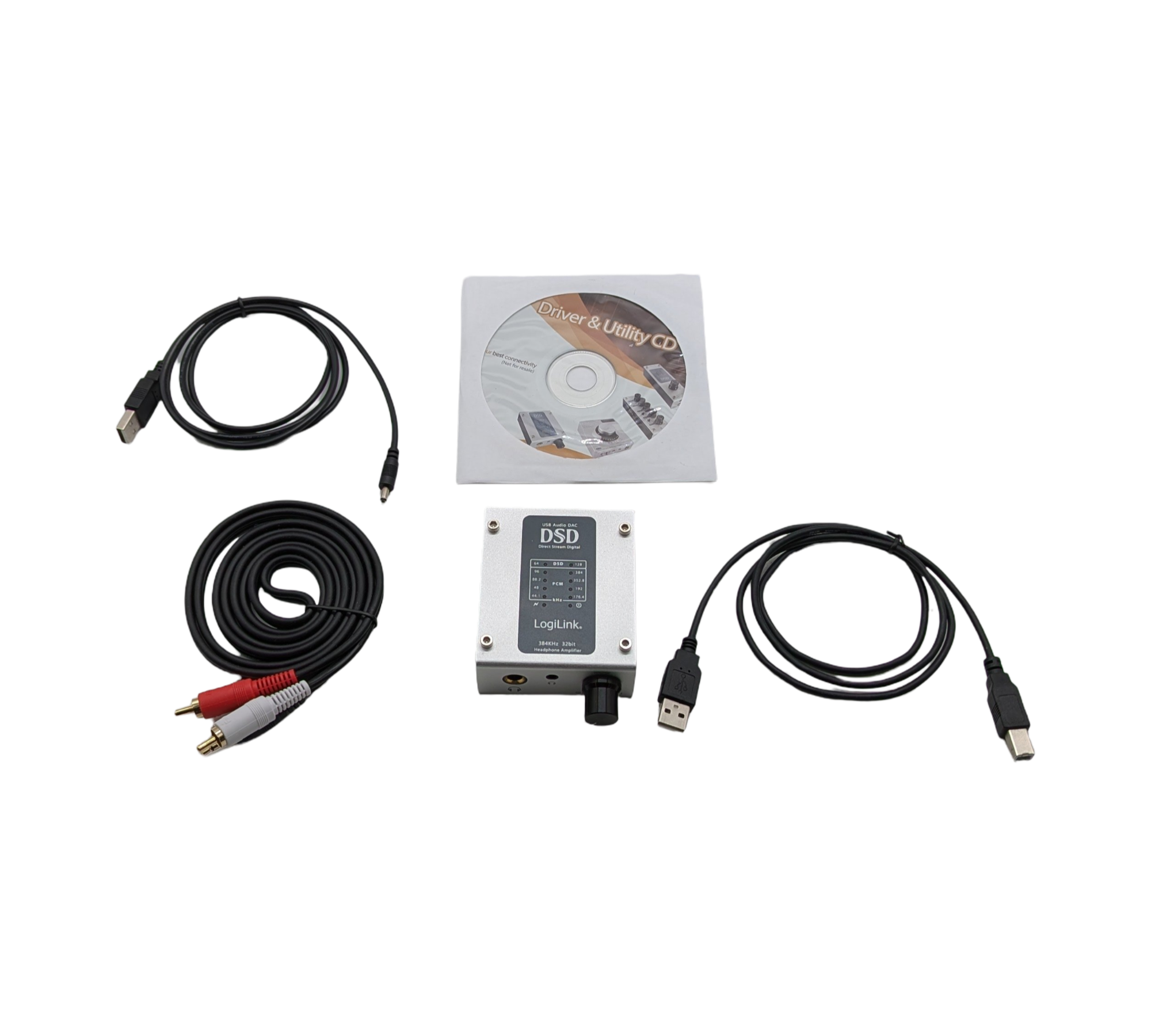 LogiLink UA0271 USB optisch DSD 384 kHz 32 Bit Wandler Silber