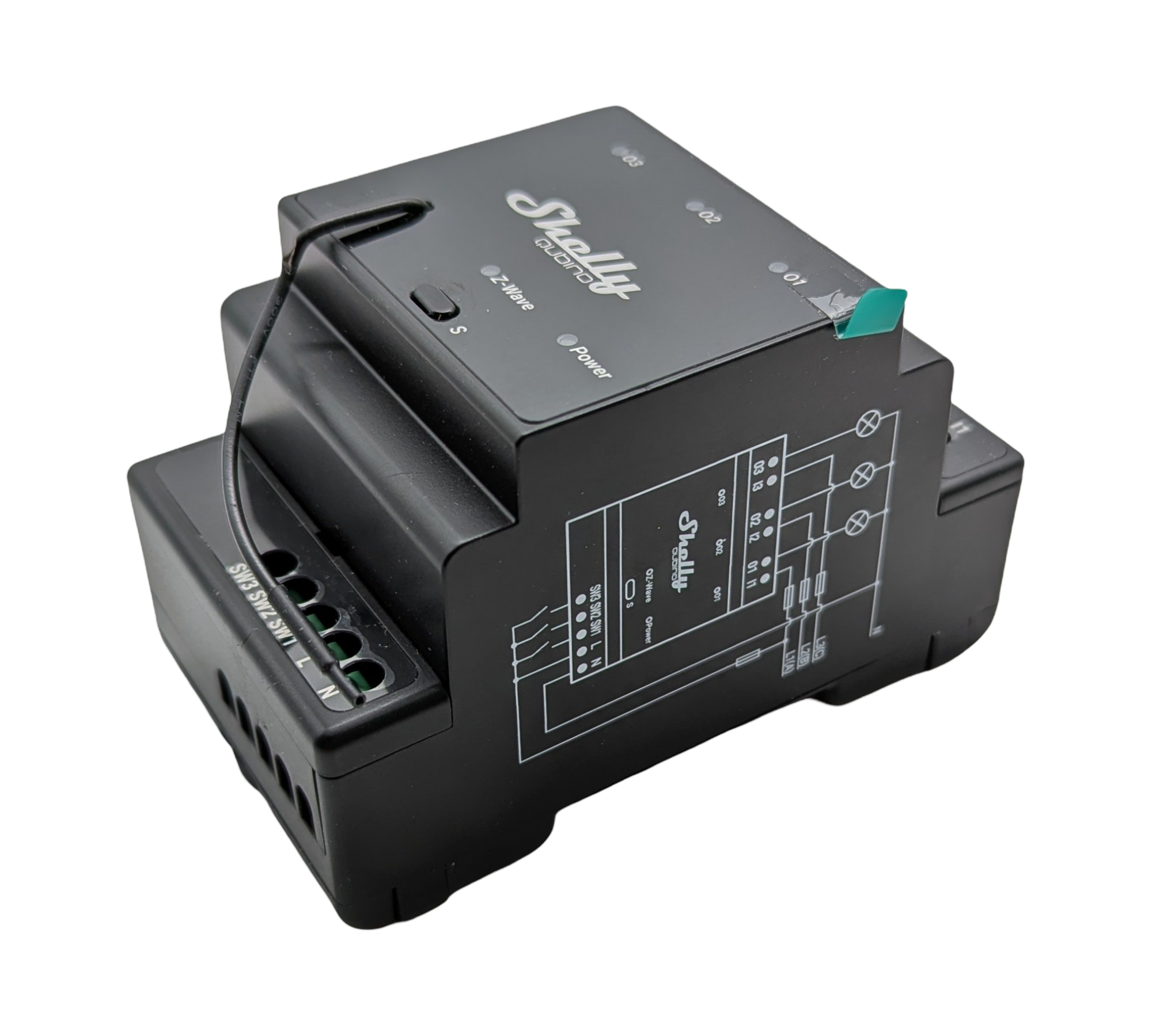 Shelly Wave Pro 3 Z-Wave Schalter 3-Kanal DIN-Schiene