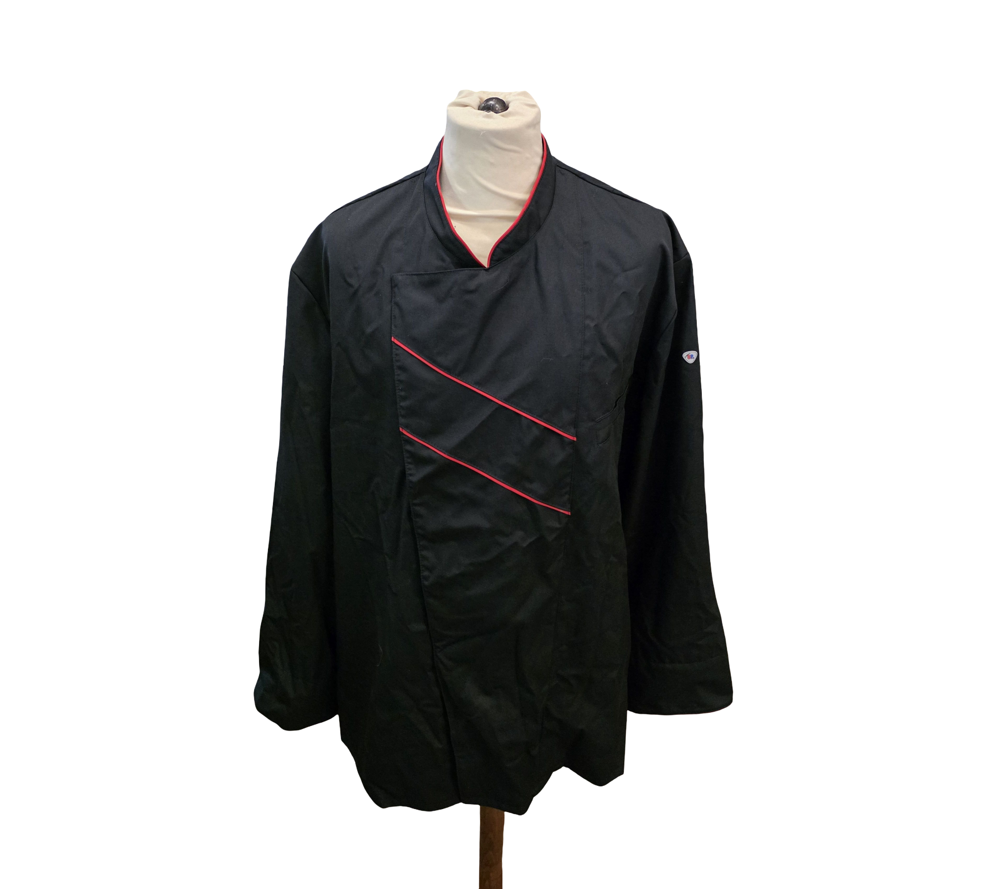BP Gourmet 1538-400-3281 Chef Jacket Long Sleeve Black Red Size 64