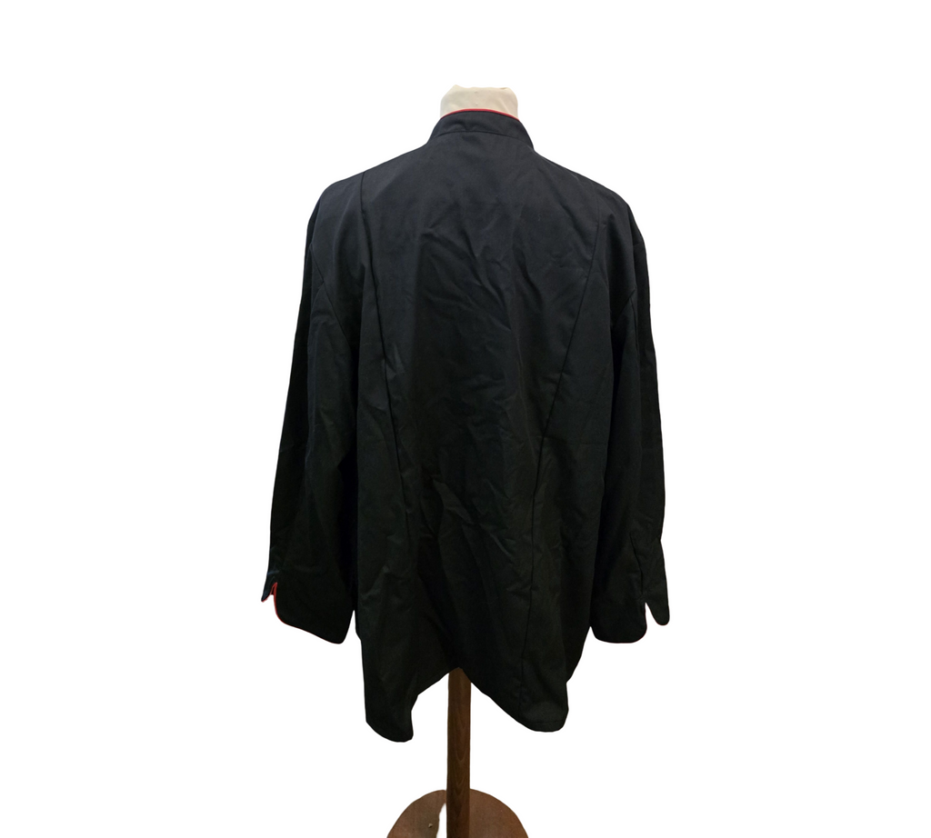 BP Gourmet 1538-400-3281 Chef Jacket Long Sleeve Black Red Size 64