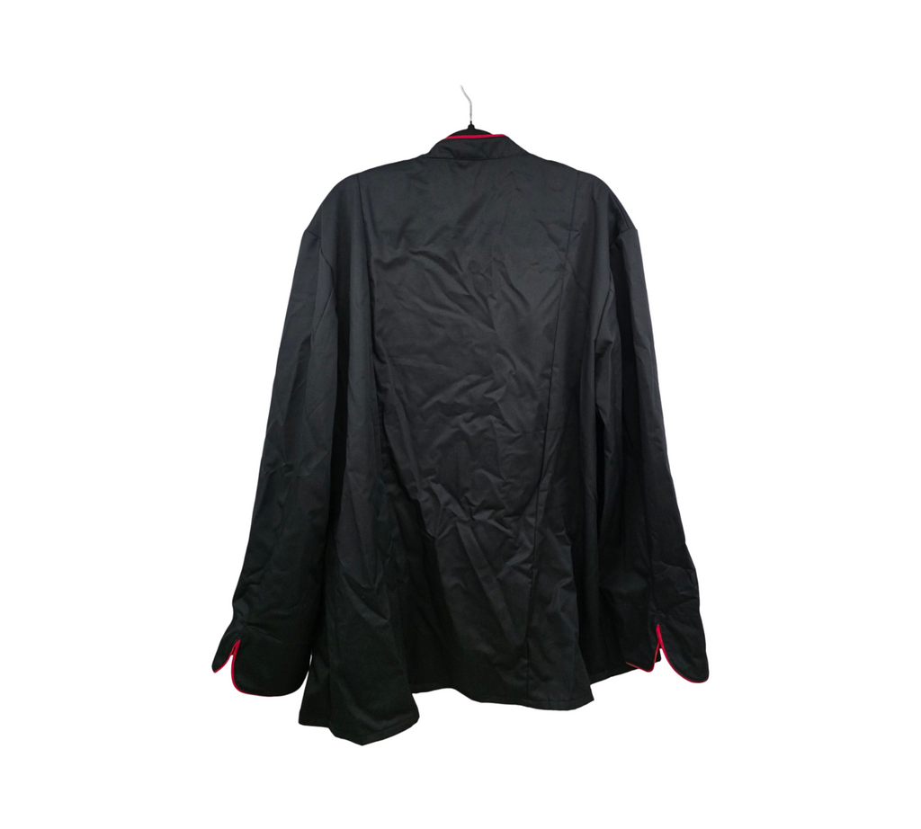 BP Gourmet 1538-400-3281 Chef Jacket Long Sleeve Black Red Size 64