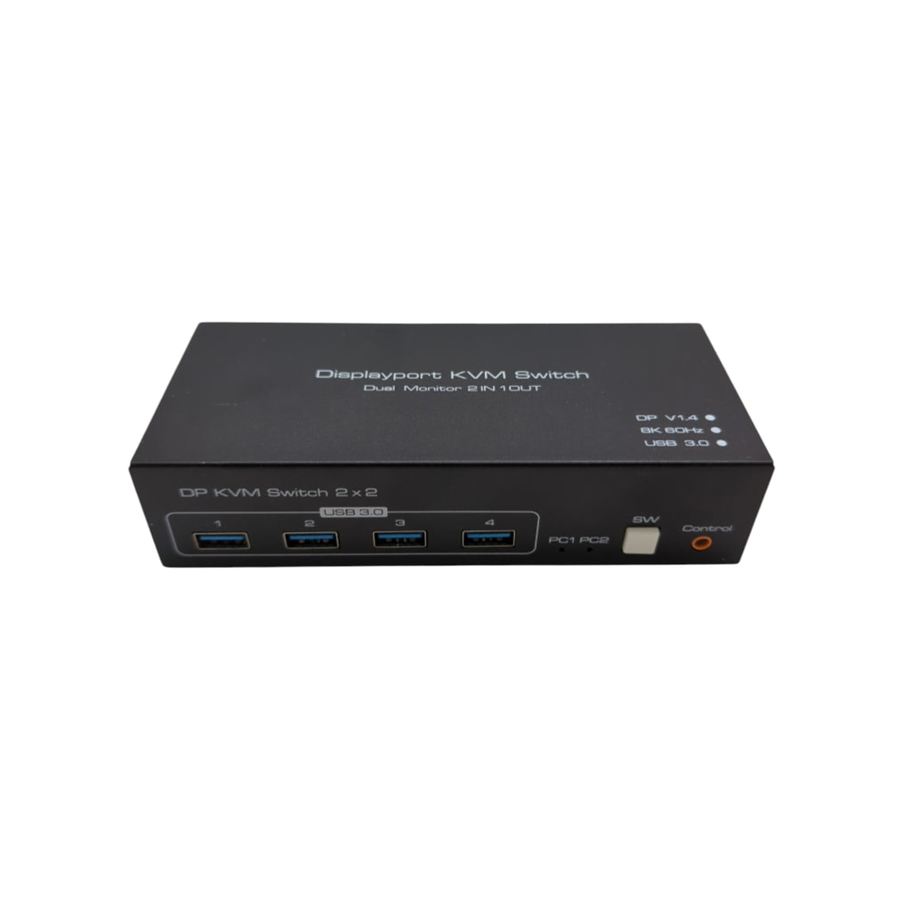 VPFET DisplayPort KVM Switch Dual Monitor 4K120Hz 8K60Hz USB 3.0