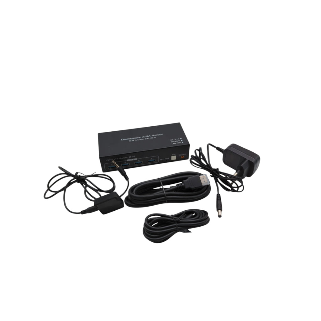 VPFET DisplayPort KVM Switch Dual Monitor 4K120Hz 8K60Hz USB 3.0