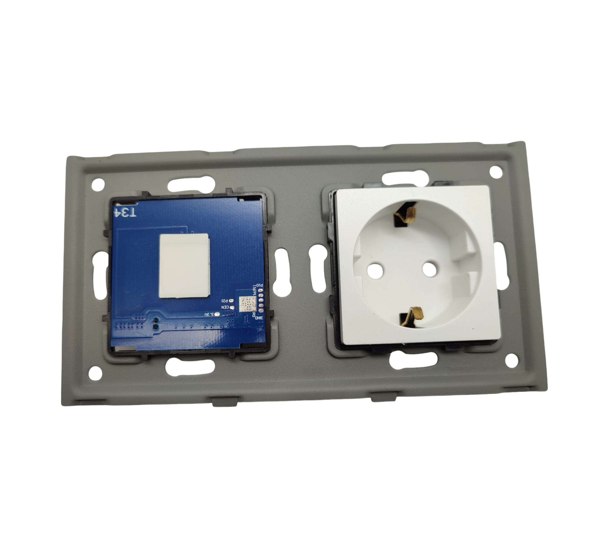 TAWOIA WiFi Socket Light Switch Alexa Glass Front Neutral Conductor