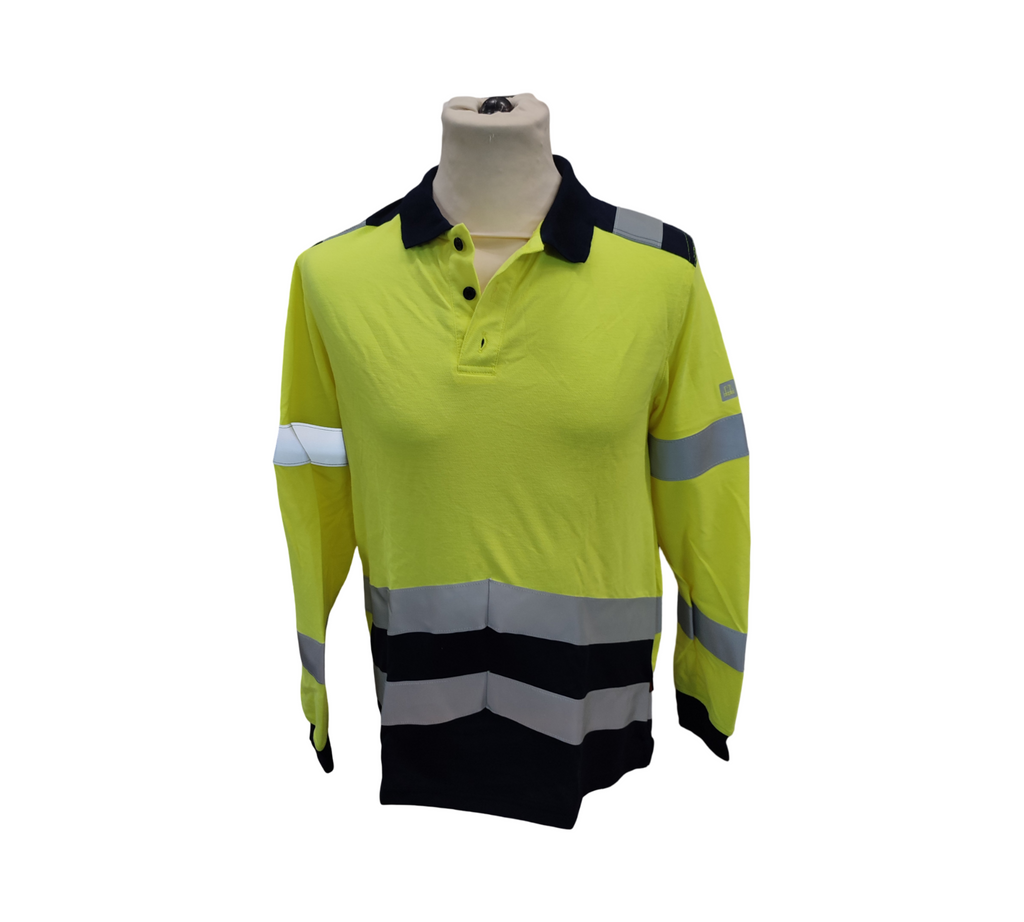 TRICORP Poloshirt, zweifarbig gelb/dunkelblau, Größe S