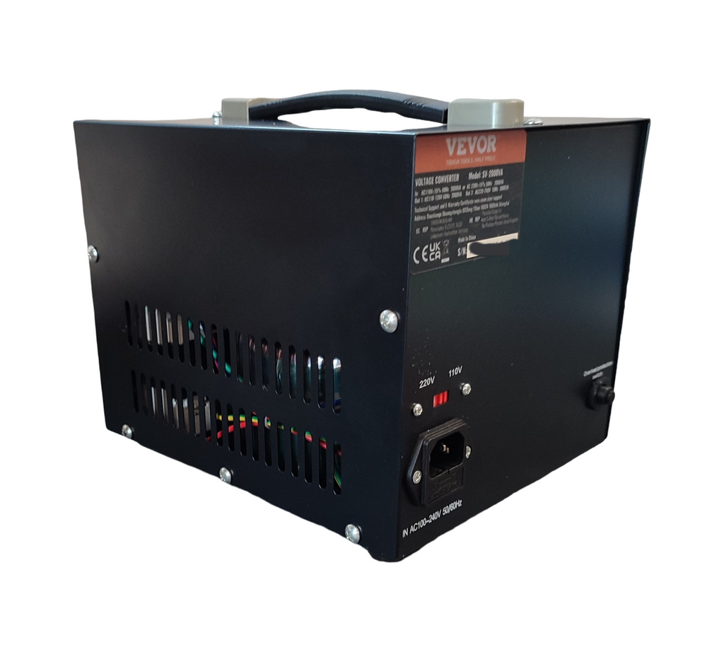 VEVOR Spannungswandler 2000W 110V 220V 2x US 2x Schuko