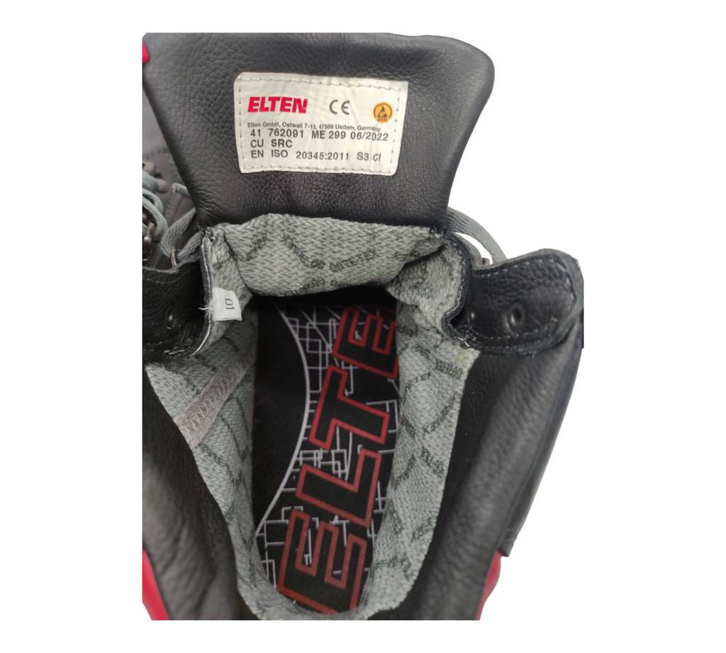 ELTEN DELUXE GTX Mid ESD S3 CI Sicherheitsschuhe Leder Schwarz/Rot 41