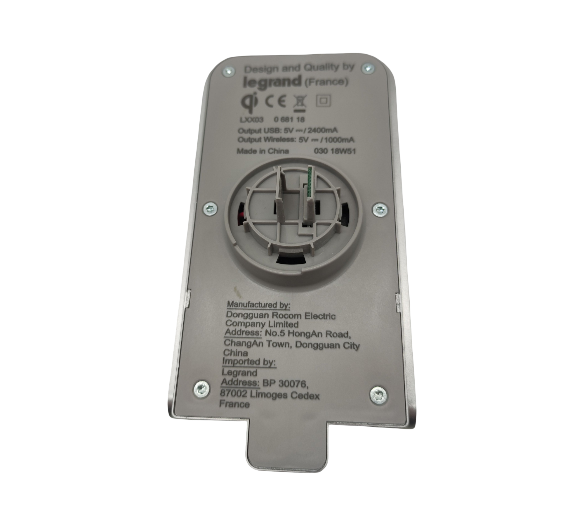 Legrand 068118 Céliane Induktionsladegerät und USB Typ-A Ladegerät
