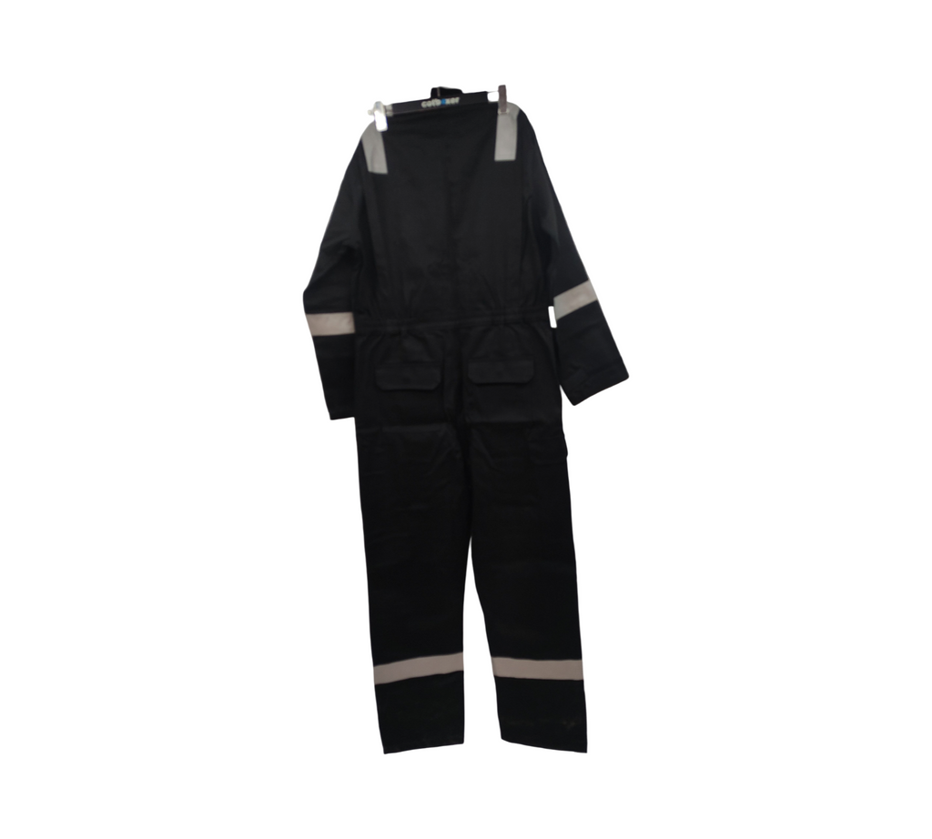 Portwest FR50 Flammhemmender Antistatik-Overall 350 g Schwarz L