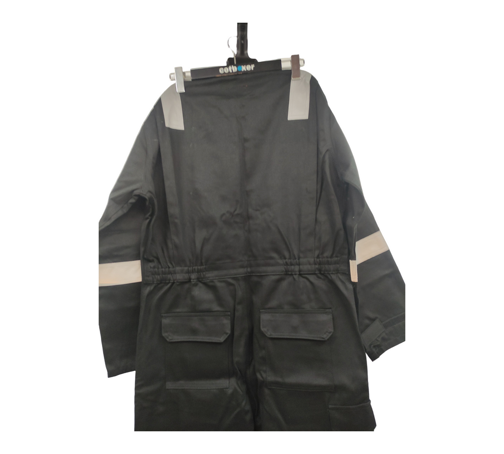 Portwest FR50 Flammhemmender Antistatik-Overall 350 g Schwarz L
