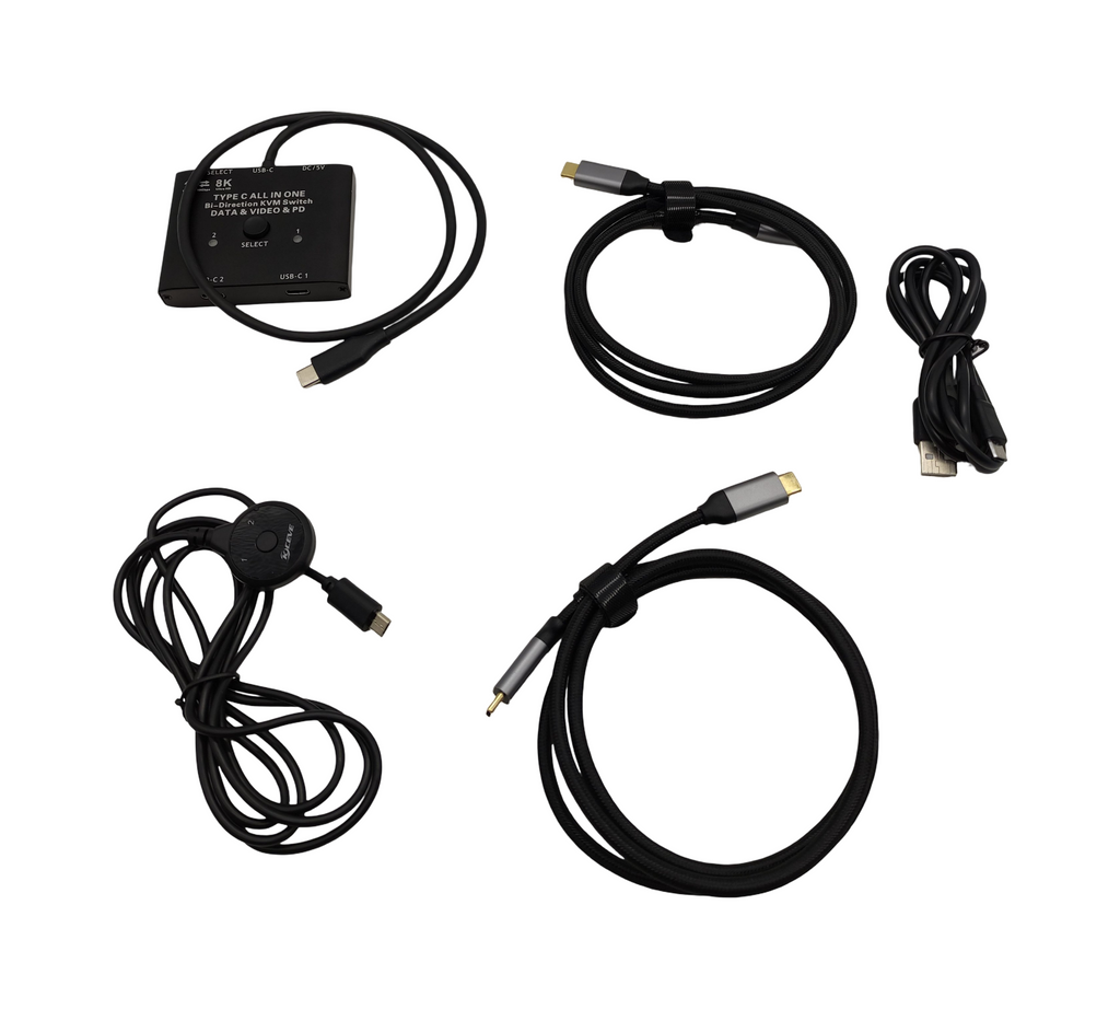 USB-C KVM Switch Bidirectional 8K 60Hz 4K 120Hz 2 Computers