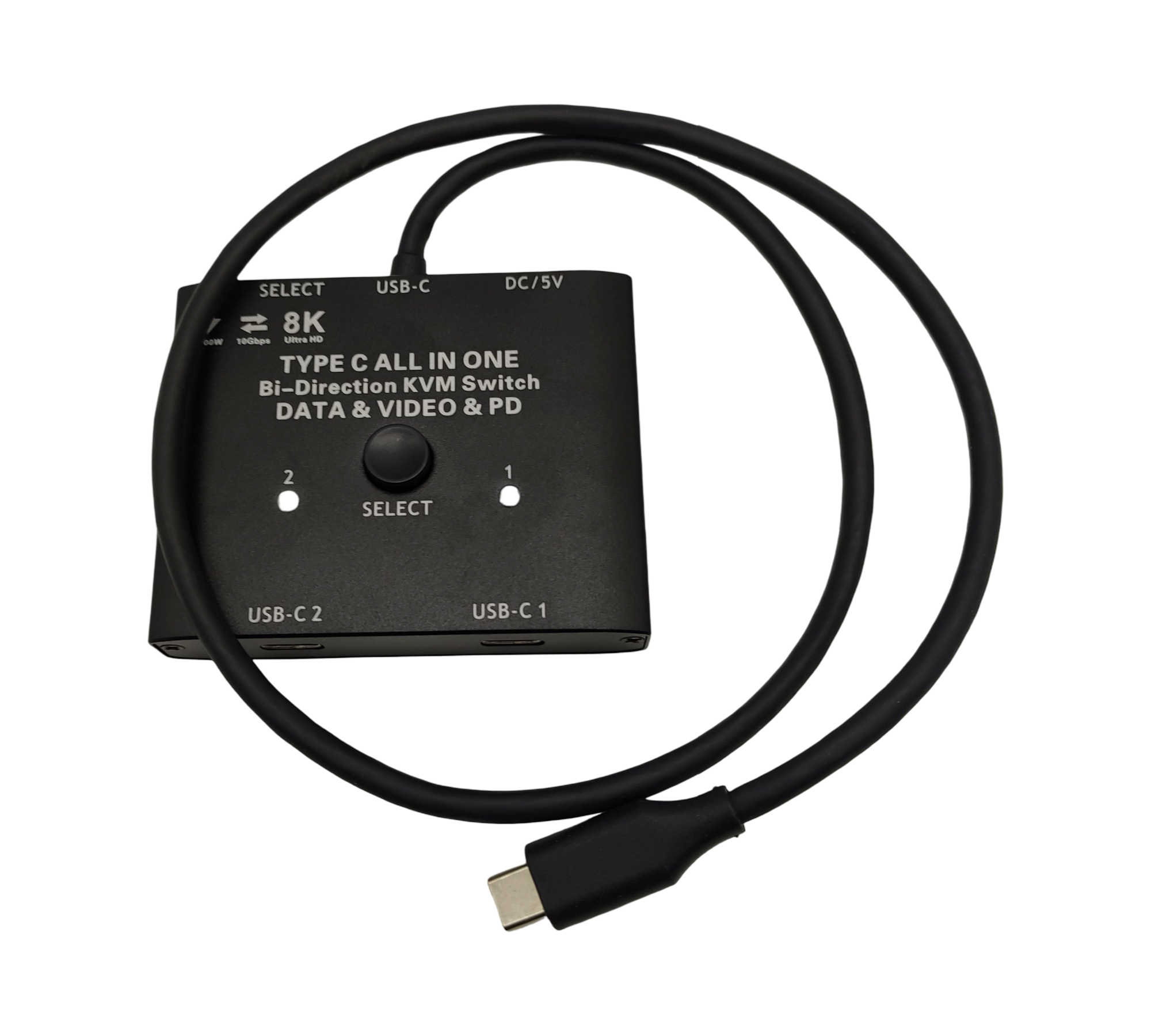 USB-C KVM Switch Bidirectional 8K 60Hz 4K 120Hz 2 Computers