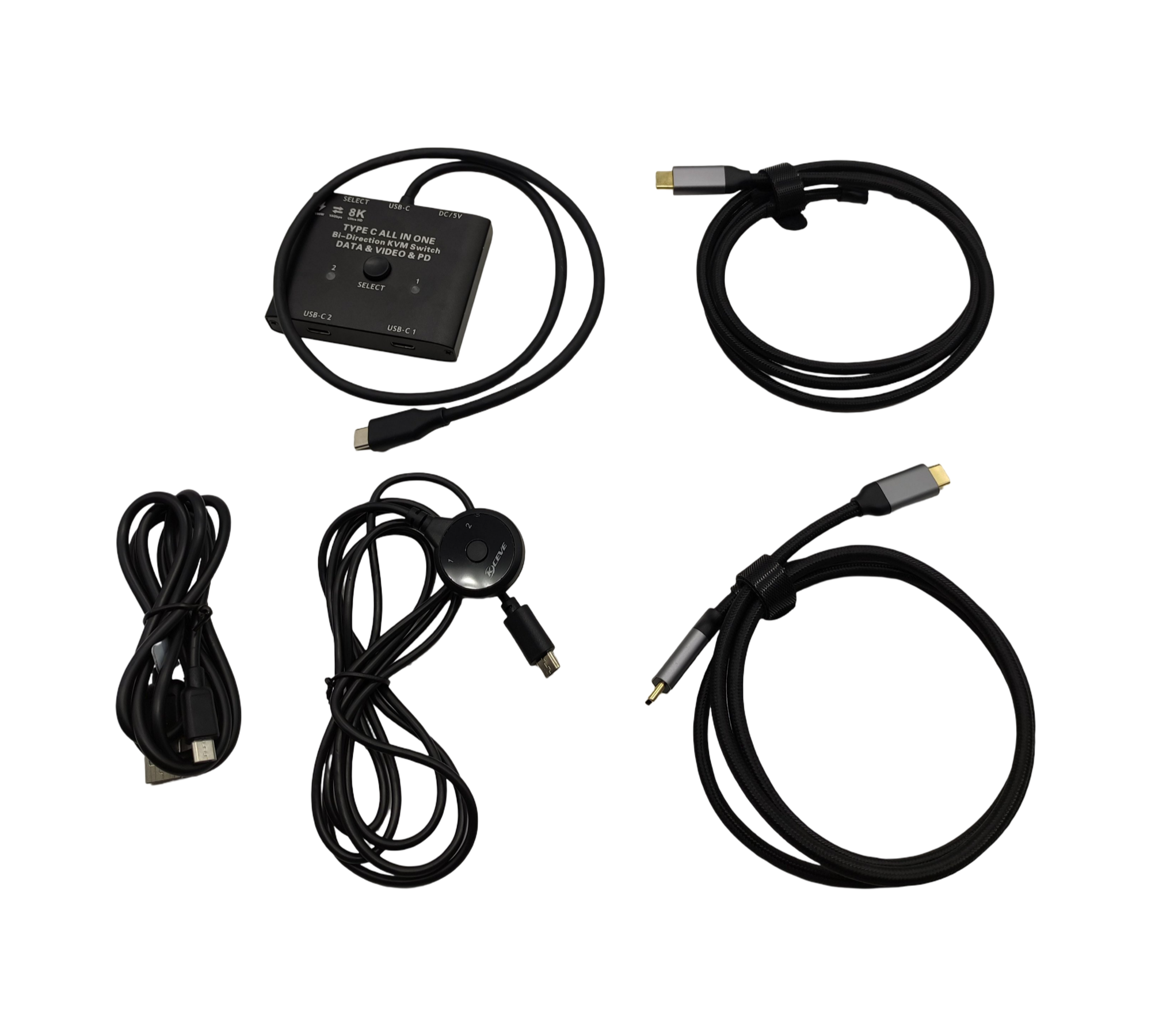 USB-C KVM Switch Bidirectional 8K 60Hz 4K 120Hz 2 Computers