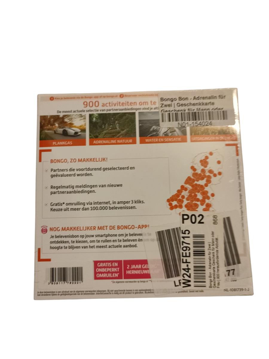 Bongo Bon Adrenalin für Zwei Geschenkkarte Erlebnis