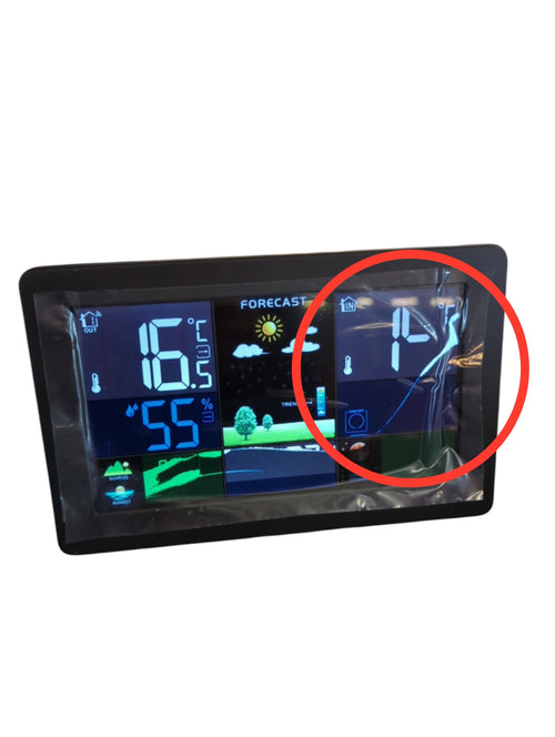 Weather Station with Outdoor Sensor, Wireless Color LCD Digital Barometer DCF, Alarm Clock, Moon Phase, Weather Forecast, Adjustable Backlight...