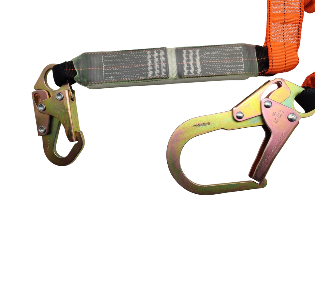 Portwest Auffangseil 180 cm Stoßdämpfer 140 kg Schwarz Orange