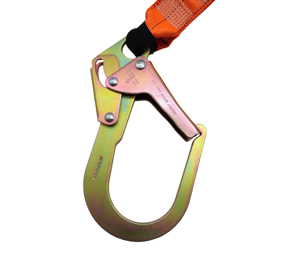Portwest Auffangseil 180 cm Stoßdämpfer 140 kg Schwarz Orange