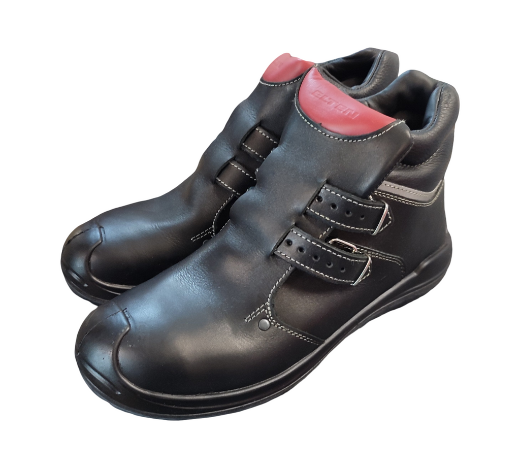 ELTEN ANDERSON Roof S3 HI Safety Shoes Men Leather Black/Red 43