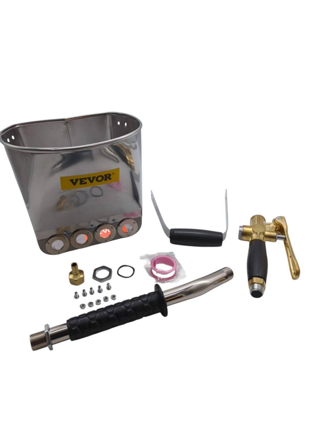 VEVOR Mortar Spray Gun 4 Nozzles Cement Stucco Wall Concrete Tool