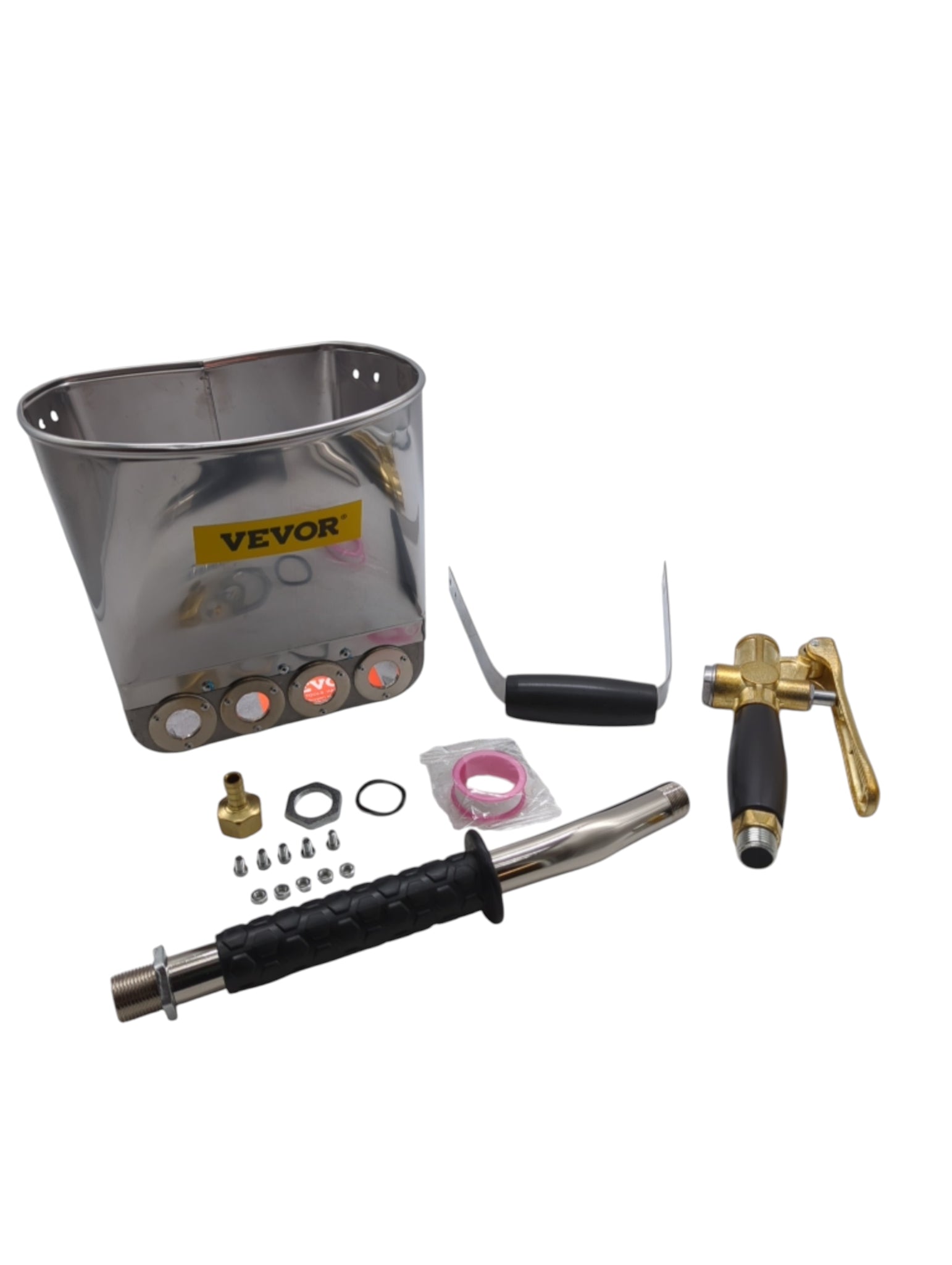 VEVOR Mortar Spray Gun 4 Nozzles Cement Stucco Wall Concrete Tool
