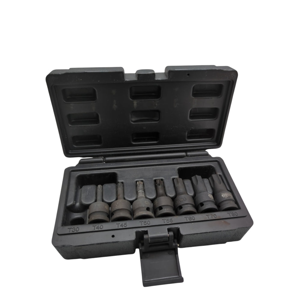 KS Tools 515.1107 Schlagschrauber-Stecknuss Set Torx kurz 7-teilig