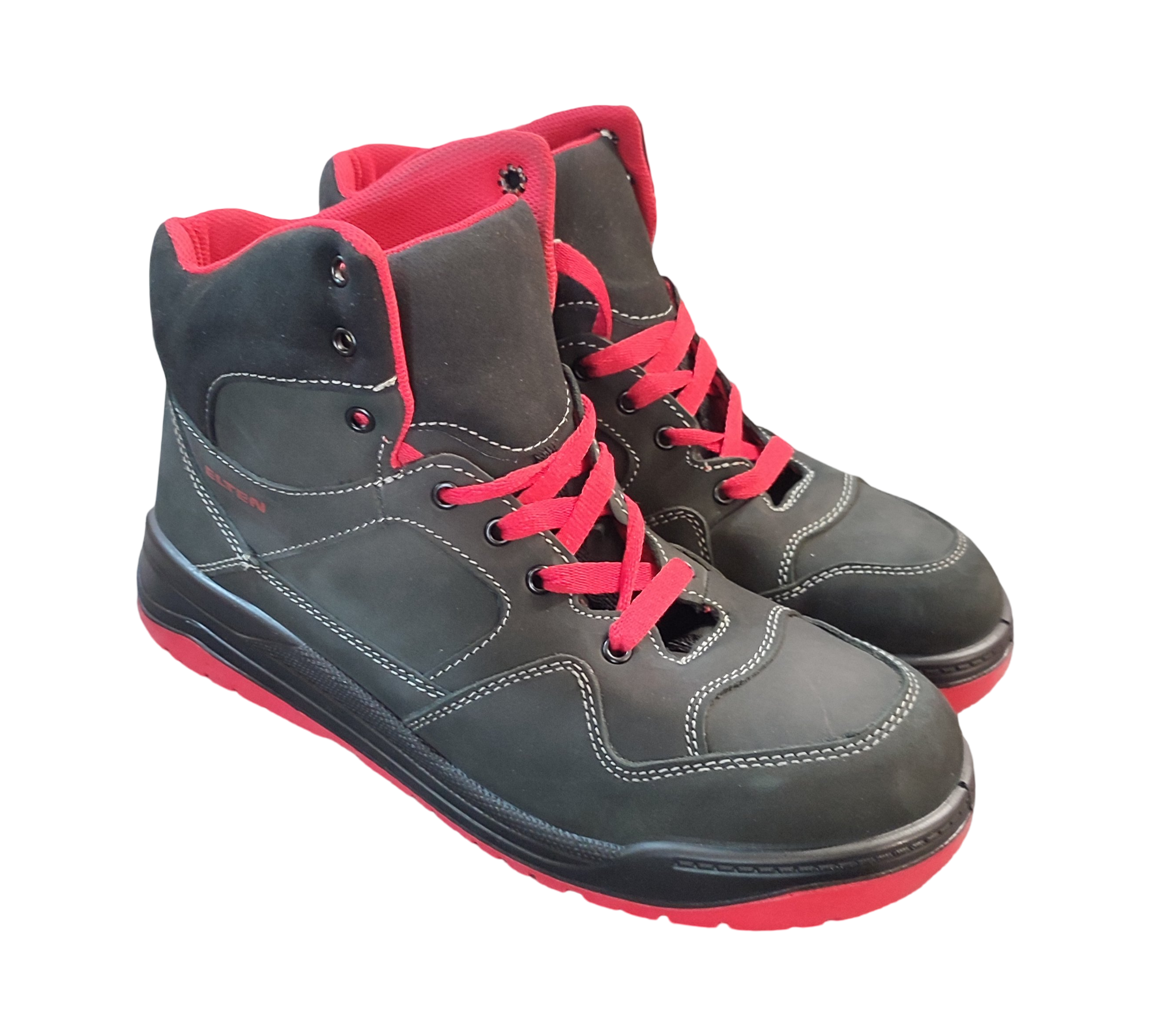 ELTEN MAVERICK black-red Mid ESD S3 Sicherheitsschuhe Herren Schwarz Gr.45