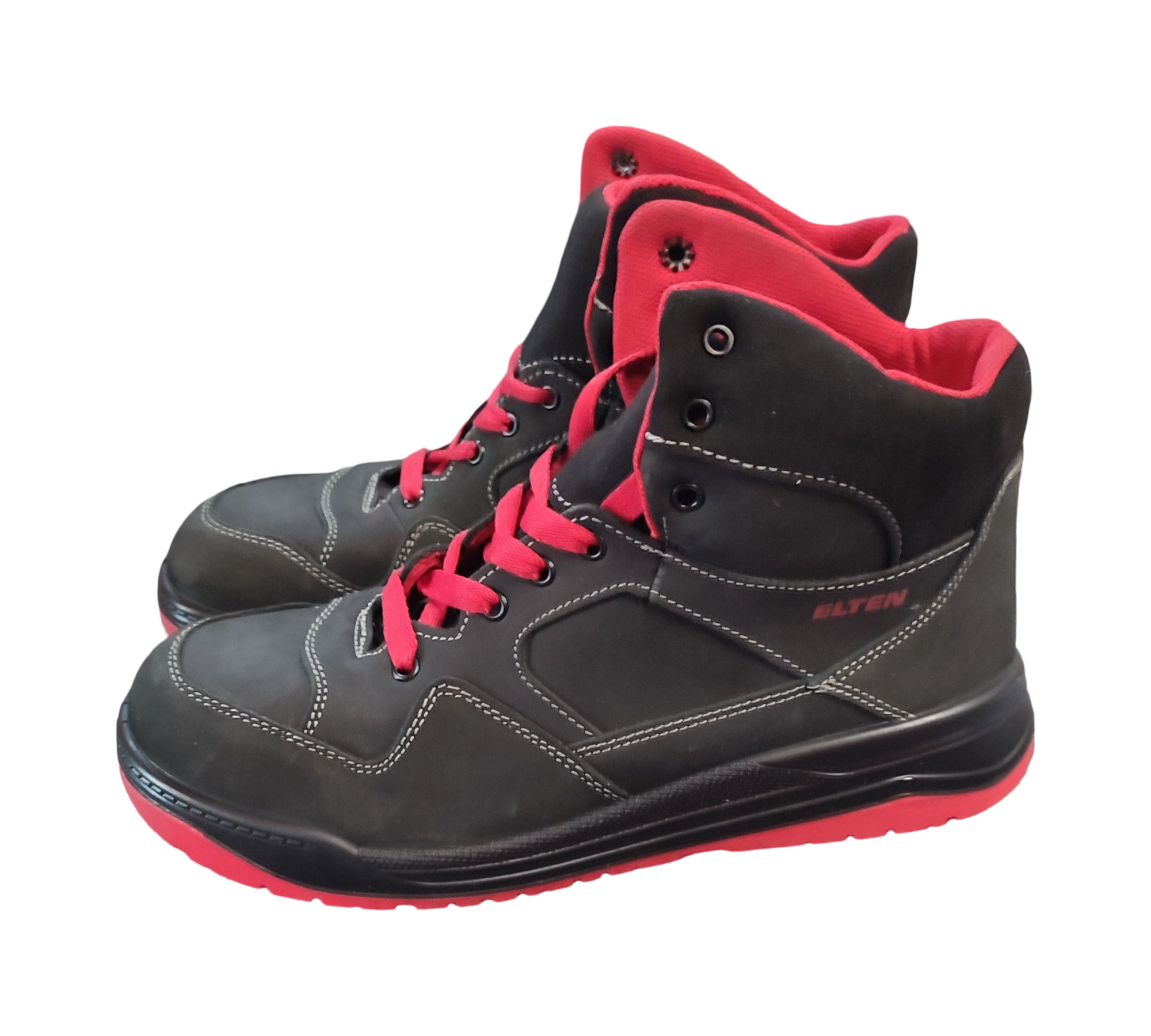 ELTEN MAVERICK black-red Mid ESD S3 Sicherheitsschuhe Herren Schwarz Gr.45
