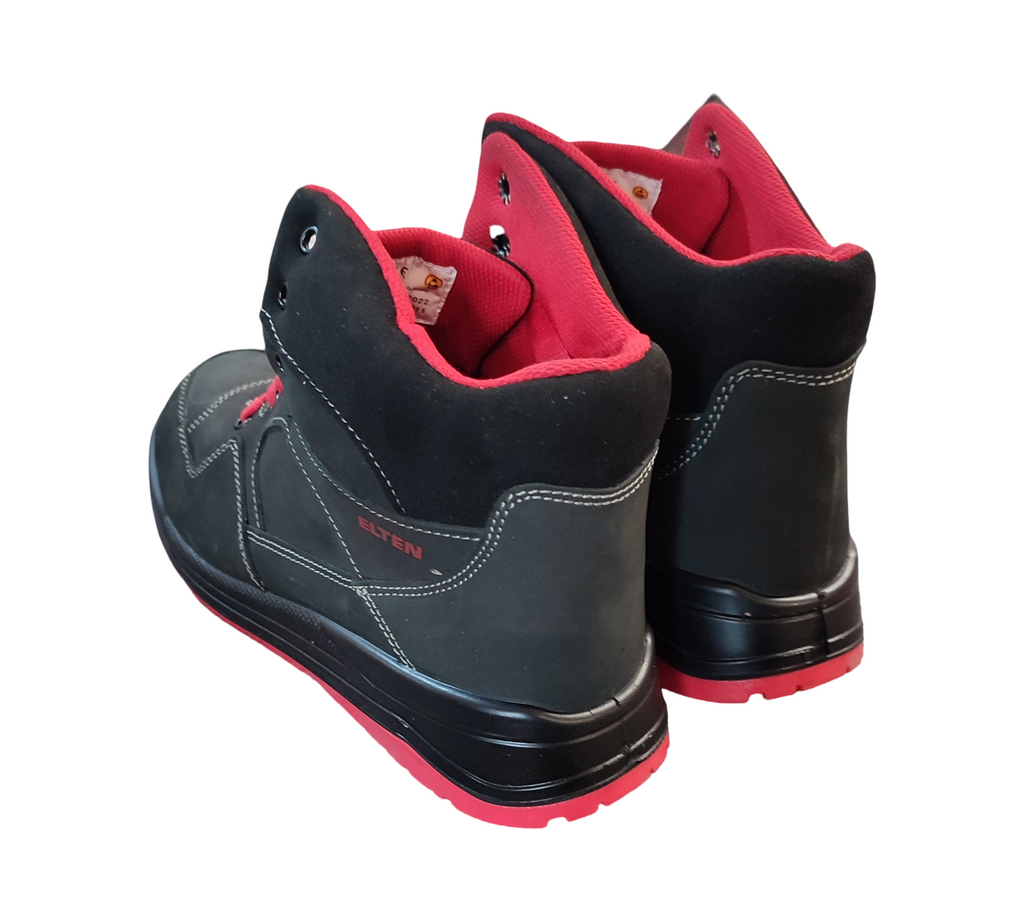 ELTEN MAVERICK black-red Mid ESD S3 Sicherheitsschuhe Herren Schwarz Gr.45