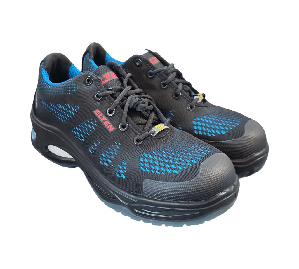 ELTEN LOGAN blue Low ESD S1 Sicherheitsschuhe Schwarz/Blau Gr. 41
