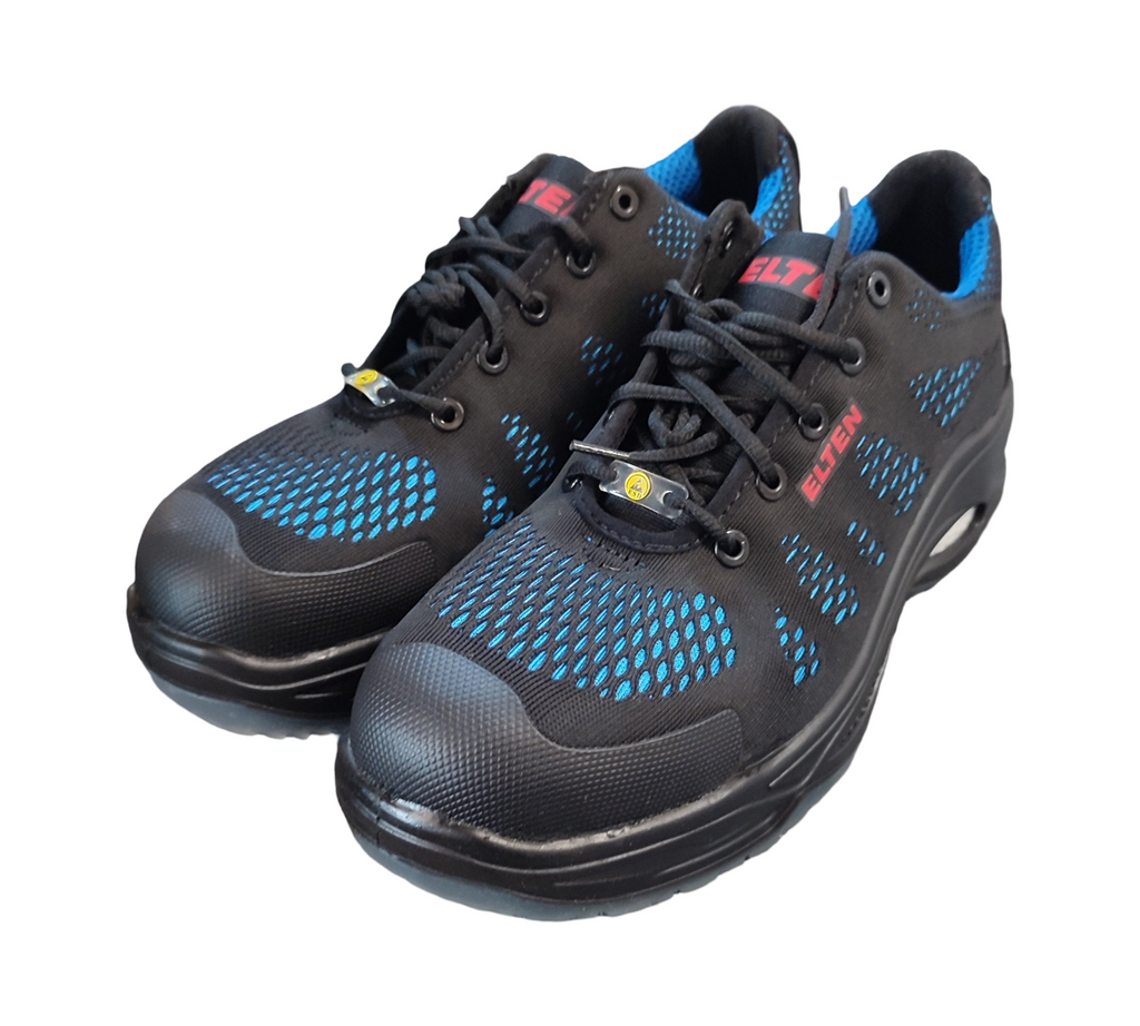 ELTEN LOGAN blue Low ESD S1 Sicherheitsschuhe Schwarz/Blau Gr. 41