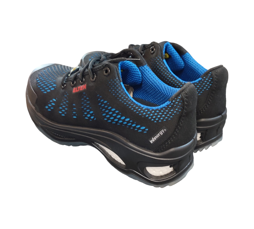 ELTEN LOGAN blue Low ESD S1 Sicherheitsschuhe Schwarz/Blau Gr. 41