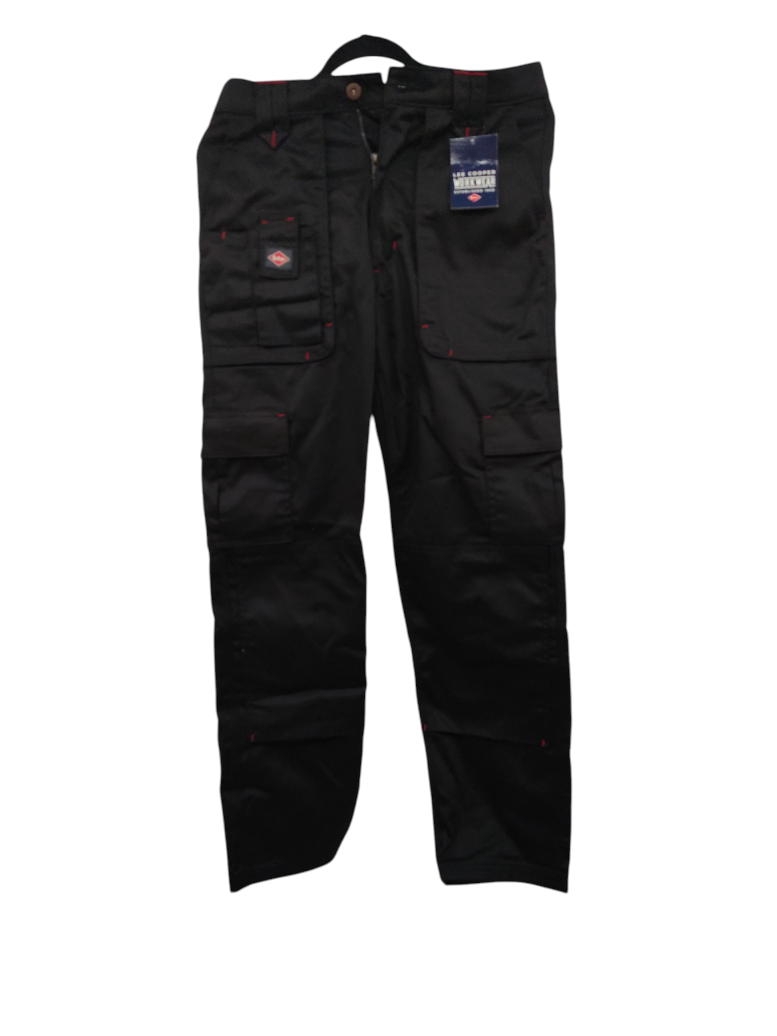 Lee Cooper LCPNT206 Herren Arbeits-Cargohose Schwarz 30W/31L