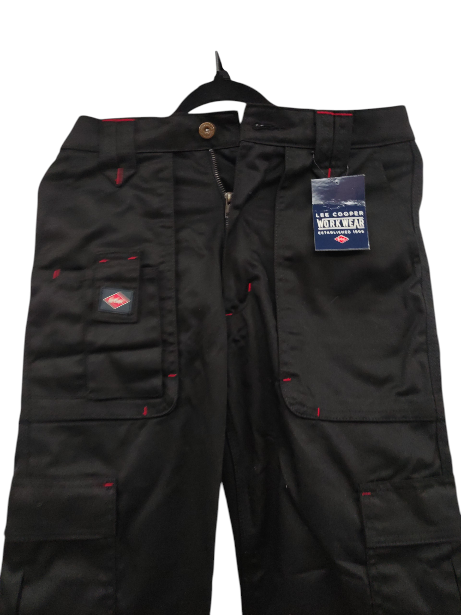 Lee Cooper LCPNT206 Herren Arbeits-Cargohose Schwarz 30W/31L