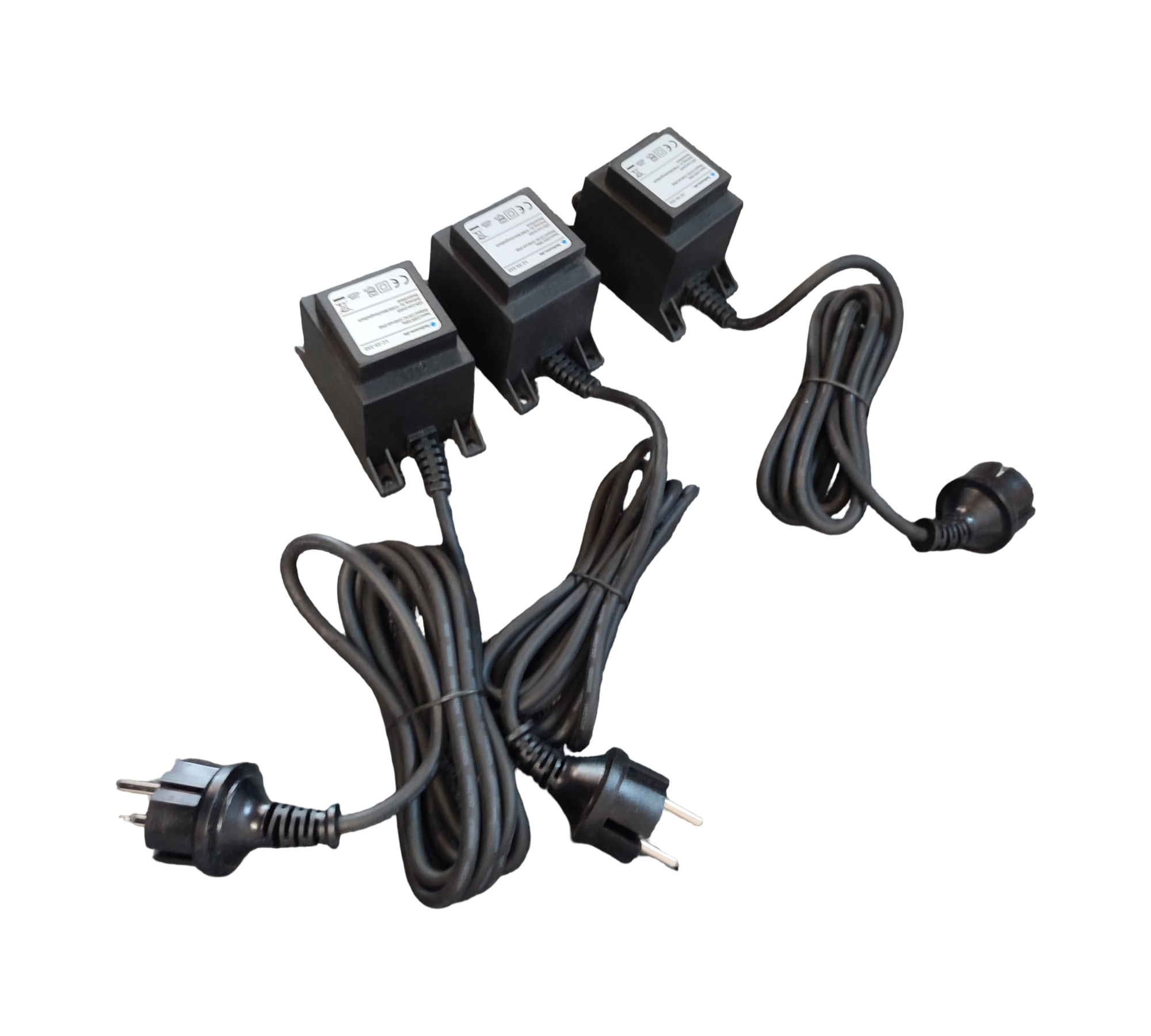 ledscom.de 40W LED Trafo NEMO Stecksystem 12V AC Schwarz IP68 3er-Set