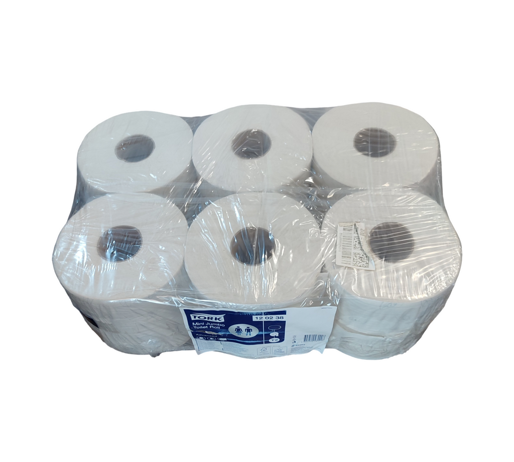 Tork 120238 Mini Jumbo Toilettenpapier 2-lagig weiß 12 Stück