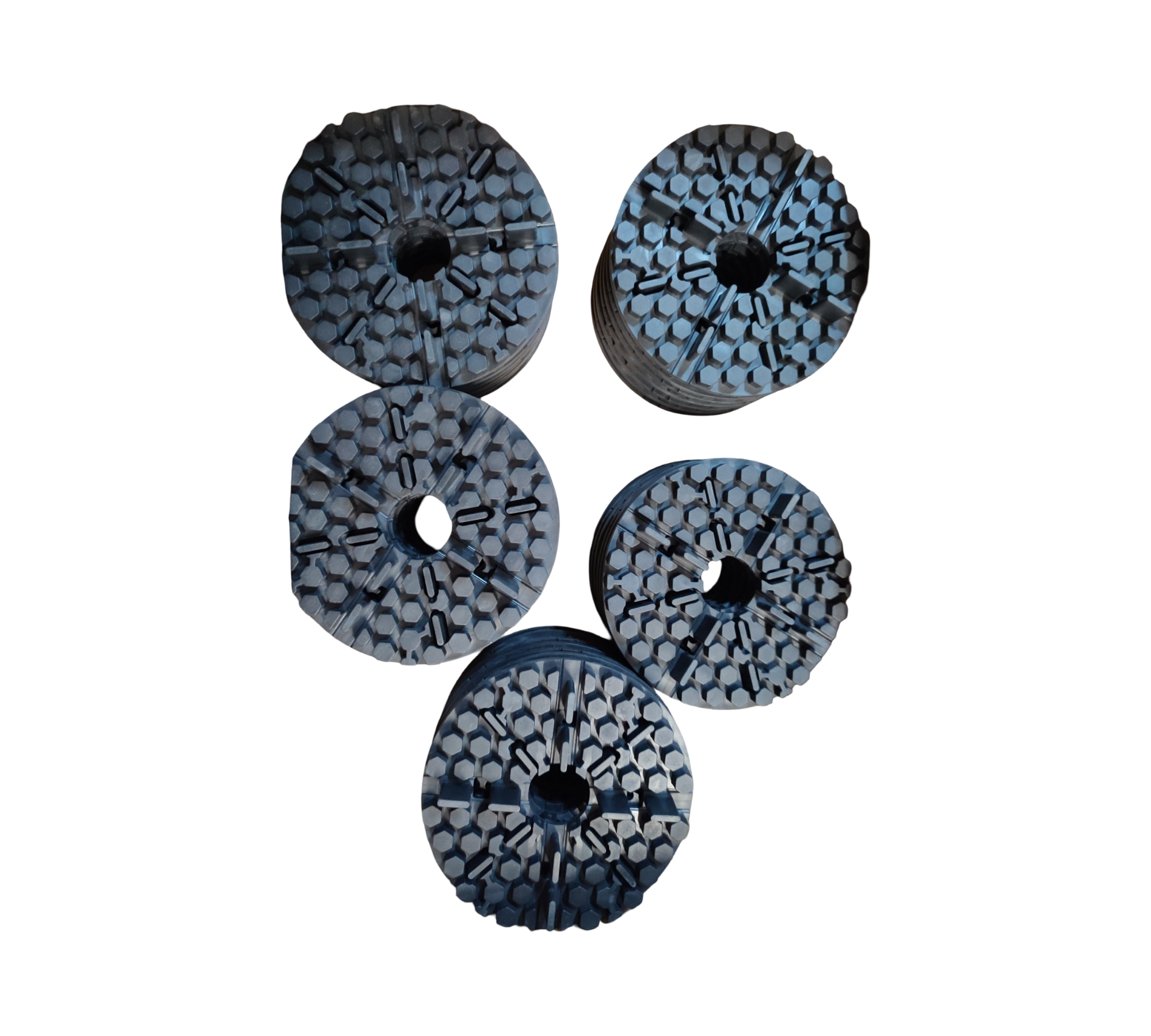 QUICK2FIX Gummi Plattenlager 34 Stück 3mm Fuge 10mm Höhe