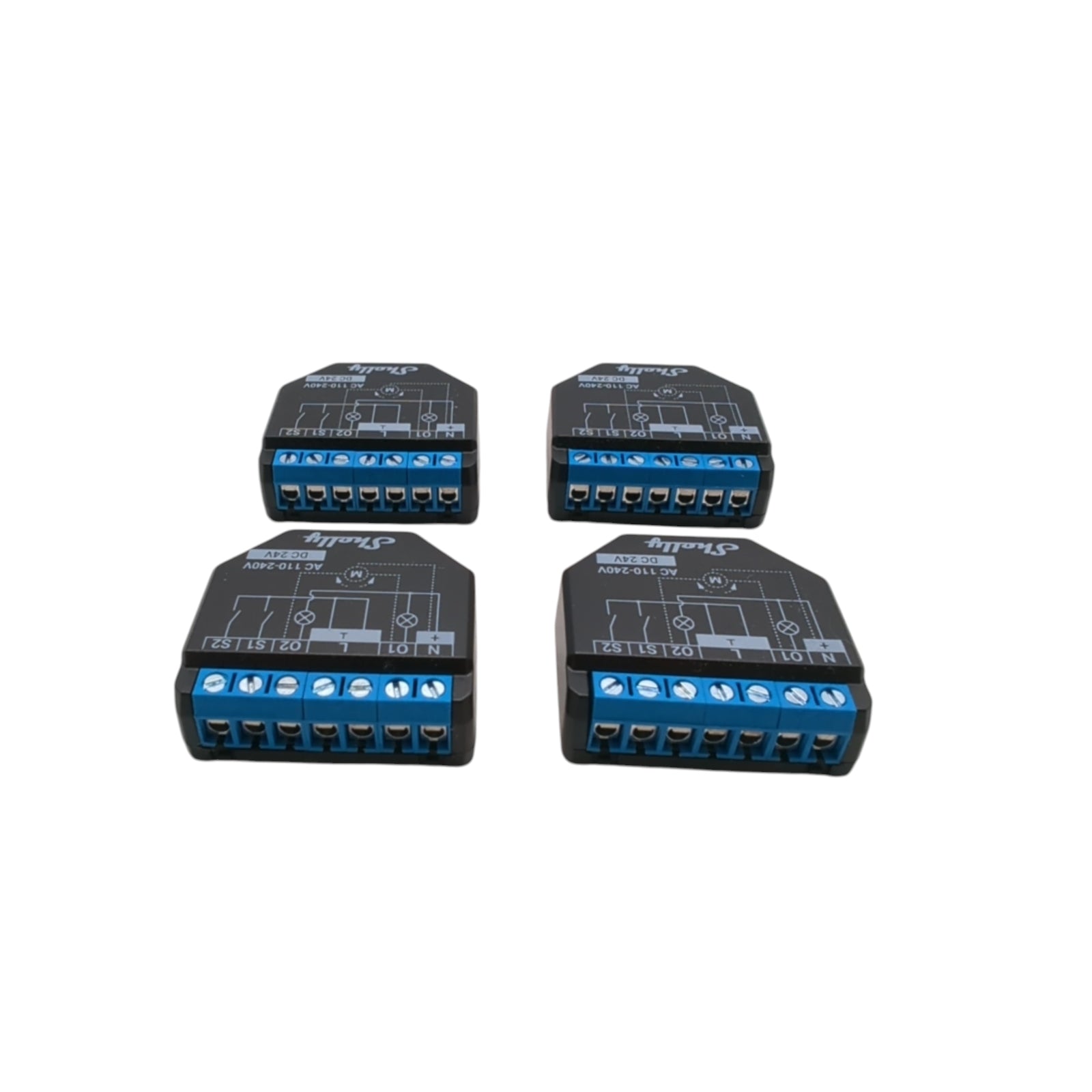 Shelly Plus 2PM 4er Pack Smart Doppelrelais WLAN App Steuerung