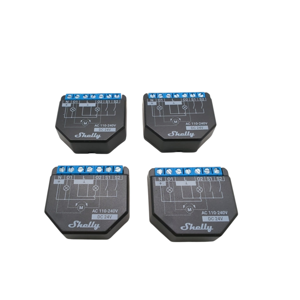 Shelly Plus 2PM 4er Pack Smart Doppelrelais WLAN App Steuerung